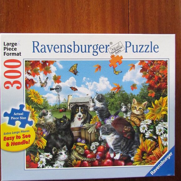 RAVENSBURGER PUZZLE - DOG & CATS, 135110  - 300 PIECE, GERMANY 2009, COMPLETE! - Picture 4 of 10